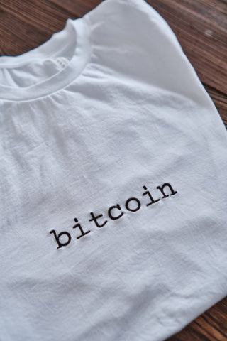 Bitcoin T-shirt bestickt - orangelens