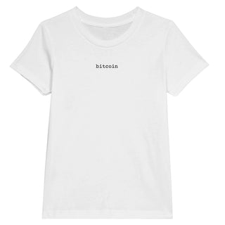 Kinder-T-Shirt bestickt - bitcoin No.1 - orangelens